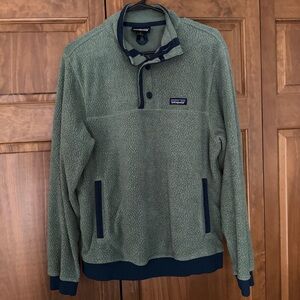 Patagonia Teal Fleece with Navy Trim